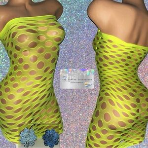 EXOTIC STRIPPER/ DANCE WEAR: 1 PIECE HALTER DRESS